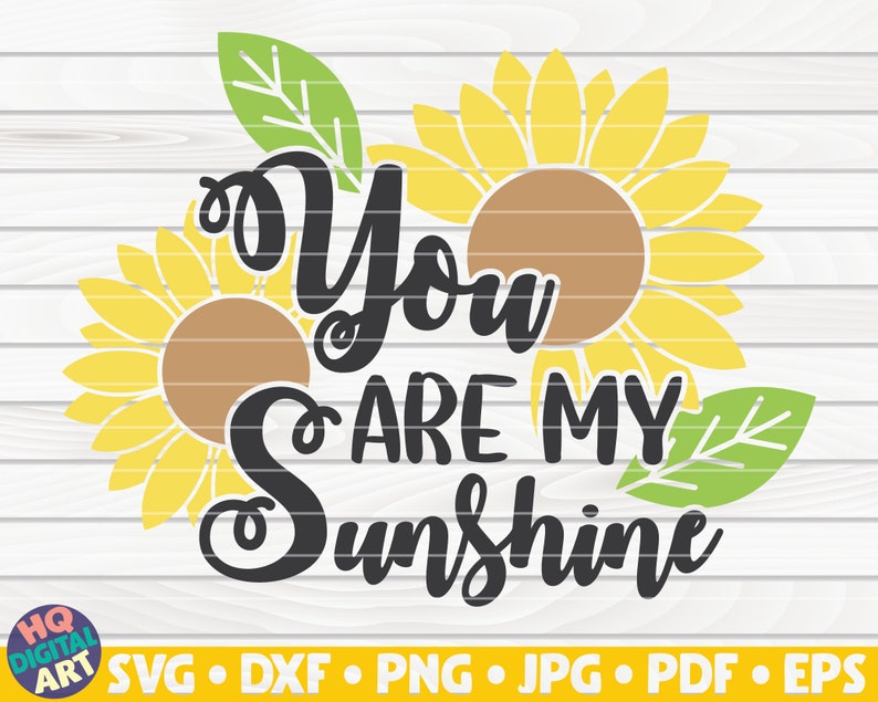 You Are My Sunshine SVG Sunflower Quote SVG Cut File - Etsy