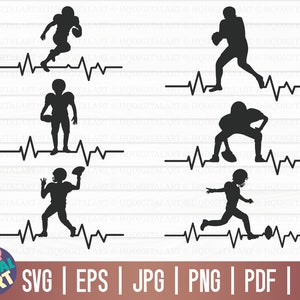 Voetbalpulslijn SVG/voetbal ekg SVG/cut-bestand/clipart/afdrukbaar/vector/commercieel gebruik/instant download