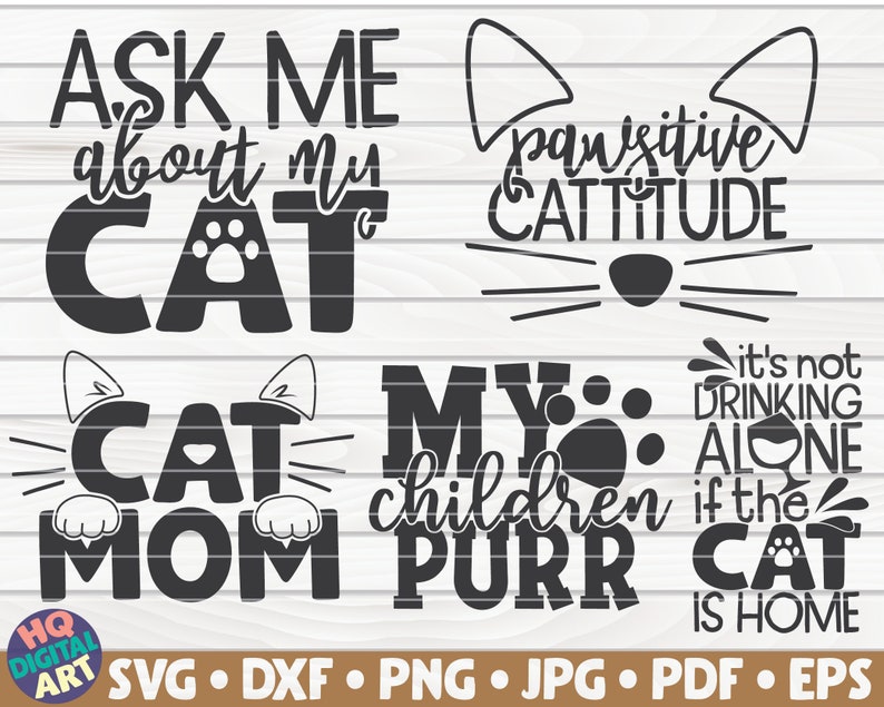 Download Cat Mom Quotes SVG Bundle 20 designs Pet Mom Cut File | Etsy