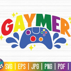 Gaymer SVG / Lgbtq Pride SVG / Gay Pride SVG / gratis commercieel gebruik / bestanden knippen voor Cricut / Instant Download