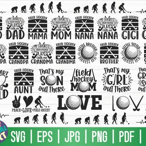 Feldhockey SVG Bundle ONE / Feldhockey Familie SVG / Cut File / Clipart / druckbar / Vektor / kommerzielle Nutzung / direkter Download