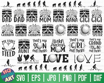 Field hockey SVG Bundle ONE / Field hockey family SVG / Cut File / clipart / printable / vector / commercial use / instant download
