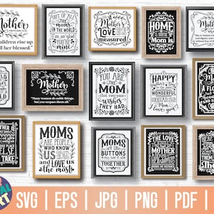 Mom Signs SVG Bundle / Mom Quotes SVG / Mother's Day Signs SVG / Gift for mom / Free Commercial Use / Cut File for Cricut / Instant Download