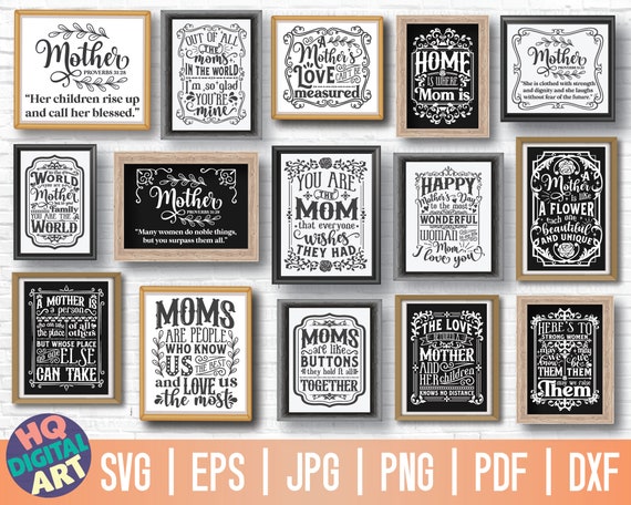 Mom Signs SVG Bundle / Mom Quotes SVG / Mother's Day Signs SVG / Gift for mom / Free Commercial Use / Cut File for Cricut / Instant Download