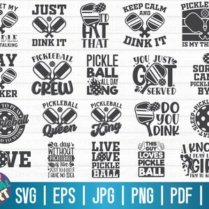 Pickleball SVG Bundle / Pickleball PNG / Pickleball Player SVG / Couper des fichiers pour Cricut / Pickleball T Shirt svg / svg amateur de pickleball