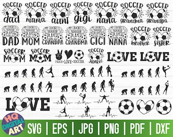 Fußball SVG Bundle EINS / Fußball SVG / Fußball Familie svg / Schneide Datei / Clipart / bedruckbar / Vektor / kommerzielle Nutzung / sofort Download