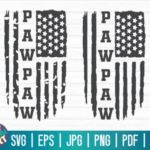 Bandera angustiada de papaya SVG, Bandera americana de papaya SVG, Archivos de corte de bandera americana, Bandera de EE.UU. Svg, Estudio de silueta, Cricut