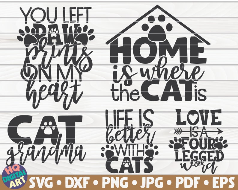 Download Cat Mom Quotes SVG Bundle 20 designs Pet Mom Cut File | Etsy