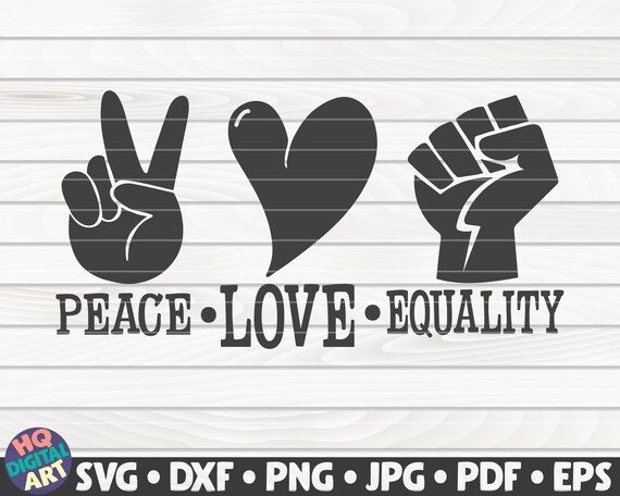 Paix Amour Egalite Svg Black Lives Matter Blm Citation Etsy