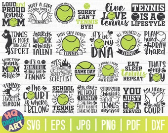 Tennis SVG Bundle TWO / Tennis T-shirt SVG / Tennis family svg / Cut File / clipart / printable / vector / commercial use