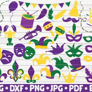 33 Mardi Gras Elements Bundle SVG / cut file / clipart / printable / vector / commercial use | instant download