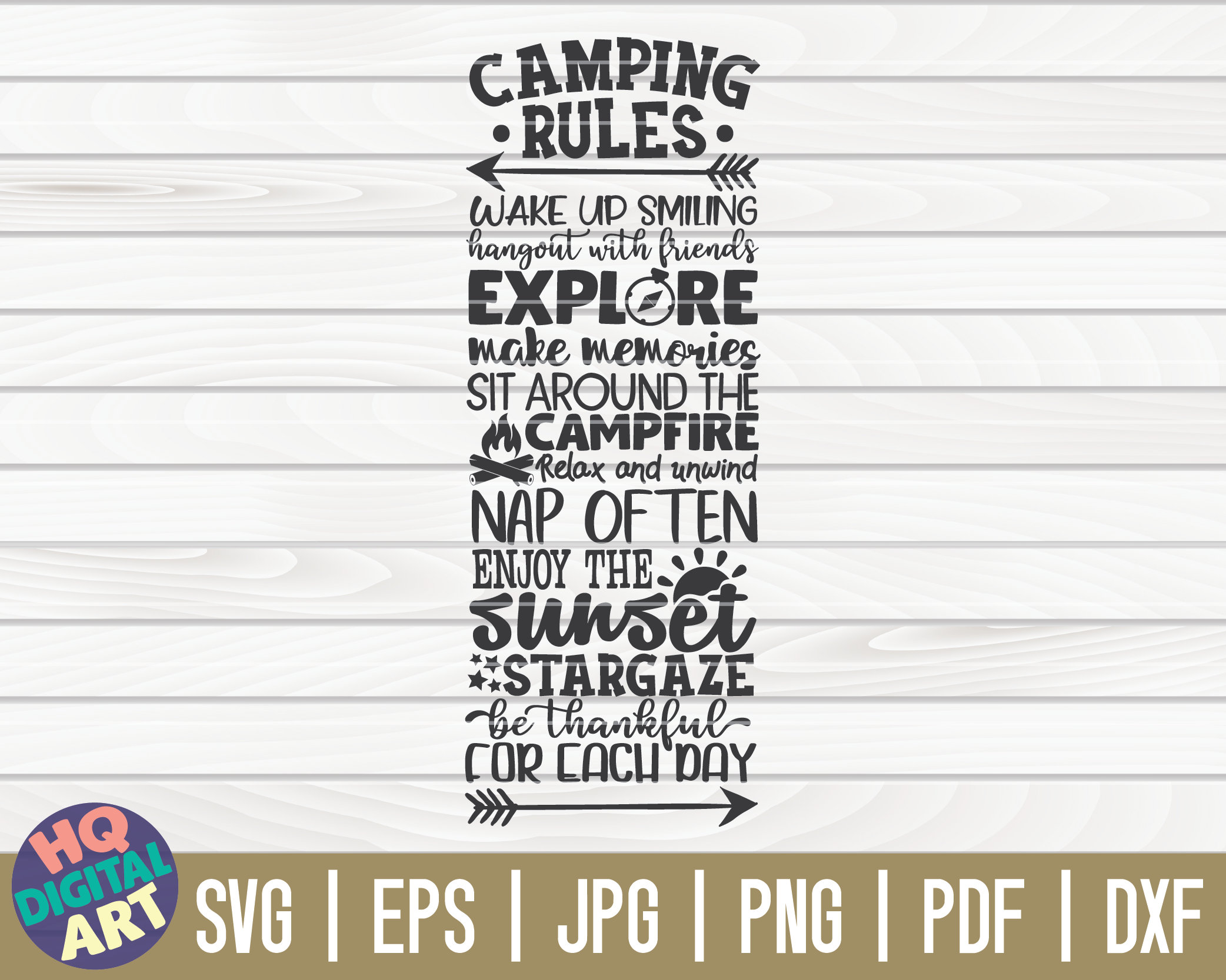 Camping Rules SVG / Camping Quotes / Cut File / Clipart / Etsy Canada
