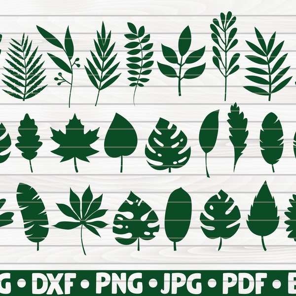 26 Paper Leaves Bundle SVG / cut file / clipart / printable / vector / commercial use | instant download