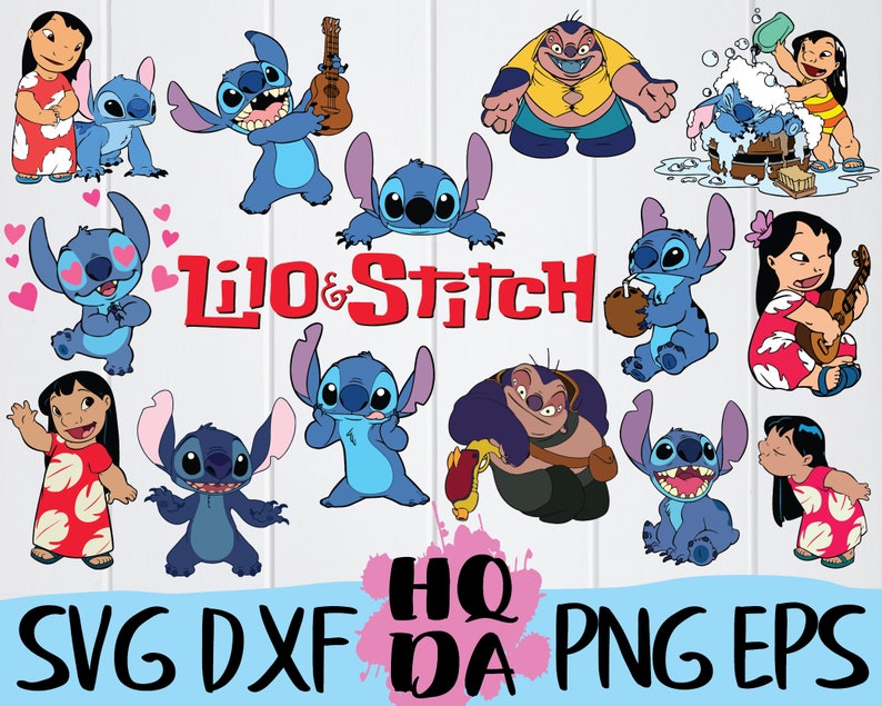 Download 15 Lilo & Stitch svg cut file vector cliparts printable | Etsy