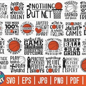 Basketball SVG Bundle DREI / Basketball T-Shirt SVG / geschnittene Datei / Clipart / printable / Vektor / kommerzielle Nutzung / sofortiger Download