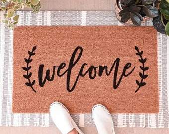 Welcome Mat, Welcome Doormat, Welcome Door Mat, Housewarming Gift, Wedding Gift, Newlywed Gift, Cute Doormat, Personalized Doormat