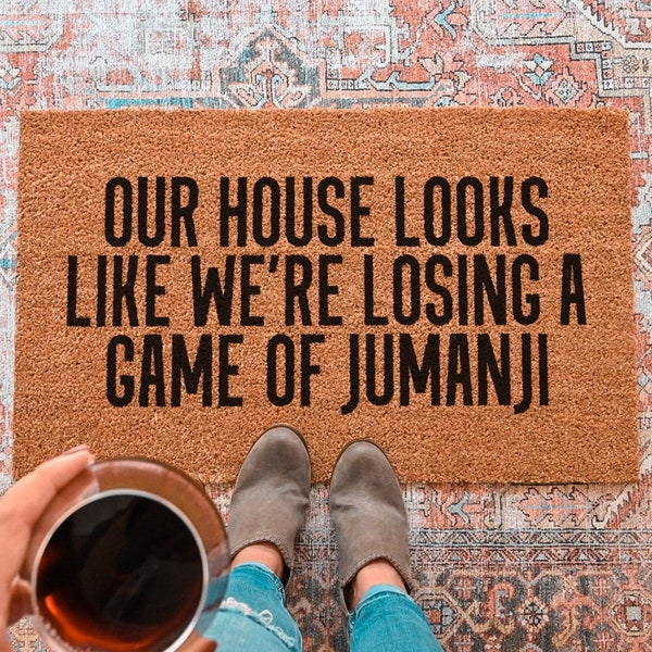 Jumanji Doormat, Funny Doormat, Funny Welcome Mat, Cute Doormat, Personalized Doormat, Custom Doormat, Mothers Day Gift, Funny Door Mat