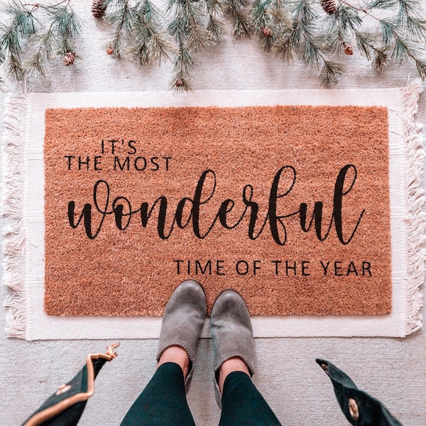 Merry Christmas Doormat, Holiday Doormat, Christmas Doormat, Christmas Welcome Mat, Christmas Decor, Holiday Decor, Winter Door Mat, Doormat