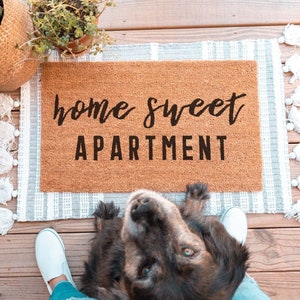 Home Sweet Apartment Doormat, Welcome Mat, Housewarming Gift, Welcome Doormat, Funny Doormat, Cute Doormat, Front Door Mat, Home Sweet Home