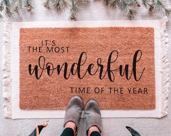 Merry Christmas Doormat, Holiday Doormat, Christmas Doormat, Christmas Welcome Mat, Christmas Decor, Holiday Decor, Winter Door Mat, Doormat