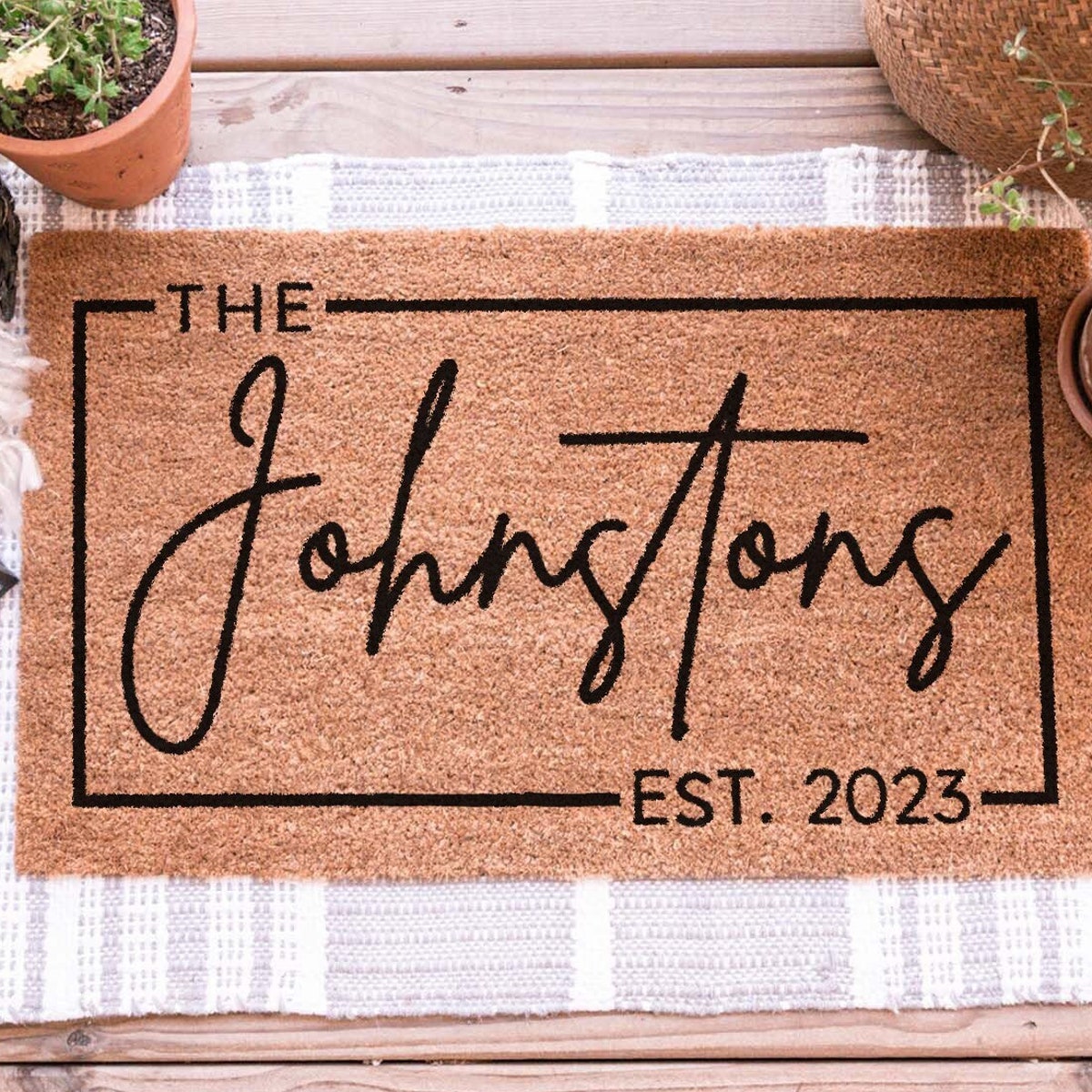 Custom Door Mat, Outdoor, Last Name Doormat, Front Door Decor, Housewarming Gift, Wedding Gift, Closing Gift, Personalized Welcome Doormat - Etsy