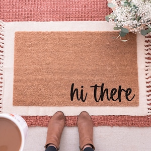 Hi There Doormat, Create Your Own Doormat, Custom Doormat, Personalized Doormat, Custom Door Mat, Hello Doormat, Custom Welcome Mat