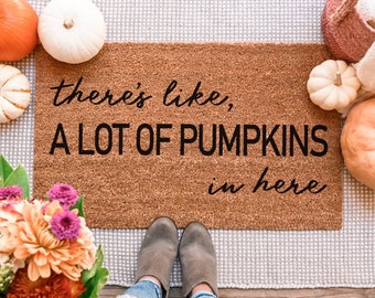 A Lot of Pumpkins Doormat, Hey There Pumpkin Door Mat, Custom Doormat, Cute Doormat, Custom Door Mat, Halloween Doormat, Halloween Decor