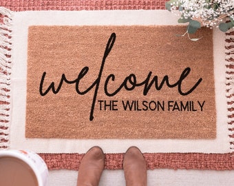 Custom Welcome Mat, Personalized Doormat, Custom Door Mat, Cute Doormat, Realtor Closing Gift, Custom Doormat, Custom Front Door Mat