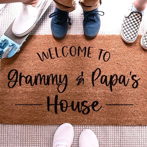 Grandparents Door Mat Personalized Doormat Custom Etsy