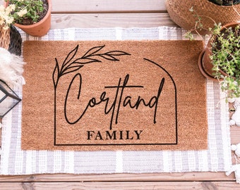 Custom Door Mat, Outdoor, Last Name Doormat, Front Door Decor, Housewarming Gift, Wedding Gift, Closing Gift, Personalized Welcome Doormat