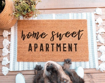 Home Sweet Apartment Doormat, Welcome Mat, Housewarming Gift, Welcome Doormat, Funny Doormat, Cute Doormat, Front Door Mat, Home Sweet Home