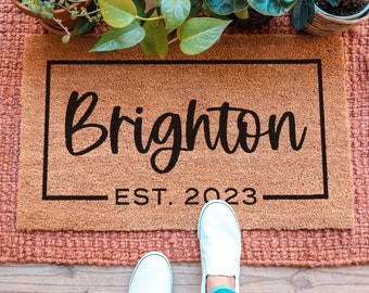 Custom Door Mat, Personalized Door Mat, Custom Doormat, Personalized Doormat, Newlywed Gift, Custom Welcome Mat, Outdoor Front Door Mat