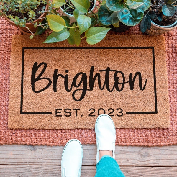 Custom Door Mat, Personalized Door Mat, Custom Doormat, Personalized Doormat, Newlywed Gift, Custom Welcome Mat, Outdoor Front Door Mat