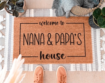 Gift for Grandparents, Doormat, Welcome Mat, Personalized Doormat, Custom Doormat, Grandparents Door mat, Front Door Mat, Gift For Grandma