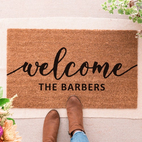 Personalized Doormat Last Name Doormat Custom Doormat Etsy