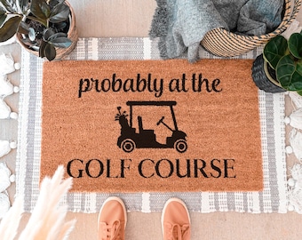 Golf Door Mat, Gone Golfing, Funny Welcome Mat, Golf Gifts for Men, Golfing Decor, Gifts for Women, Golf Cart, Golf Course, Home Doormat