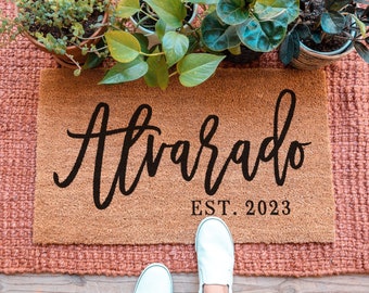 Custom Doormat, Monogram Doormat, Personalized Doormat, Custom Welcome Mat, Cute Door Mat, Custom Door Mat, Realtor Closing Gift Outdoor Mat