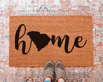 Pick Your State Doormat, Custom Welcome Mat, South Carolina State Door Mat, Personalized Doormat, Front Door Mat, Home State Doormat