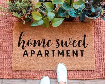 Home Sweet Apartment Doormat, Welcome Mat, Housewarming Gift, Welcome Doormat, Funny Doormat, Cute Doormat, Front Door Mat, Home Sweet Home