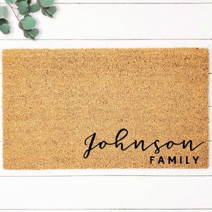 Personalized Doormat, Custom Doormat, Personalized Welcome Mat, Housewarming Gift, Closing Gift, Newlywed Gift, Front Porch Decor, Door Mats