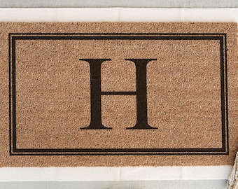 Monogrammed Coir Doormat: Personalized Entryway Mat