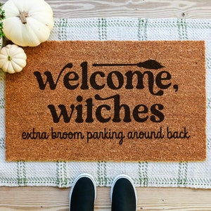 Welcome Witches Doormat, Halloween Doormat, Halloween Door Mat, Funny Doormat, Cute Doormat, Witch Doormat, Halloween Decor, Custom Doormat