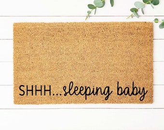 Baby Shower Gift Outdoor Rug Front Door Mat Baby Sleeping Doormat NATURAL COIR, 24x36 Sleeping Baby Doormat Cute Doormat Sleeping Baby Sign Welcome Mat Baby Shower Gift Outdoor Rug Front Door Mat Baby Sleeping Doormat NATURAL COIR, 24x36 Sleeping Baby Doormat Cute Doormat Sleeping Baby Sign Welcome Mat