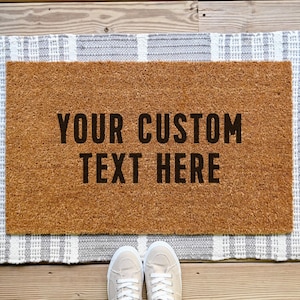 Custom Doormat, Personalized Door Mat, Create Your Own Doormat, Housewarming Gift, Gift For Him, Custom Wedding Gift, Front Porch Decor