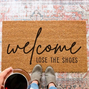 Lose The Shoes Doormat, Shoes Off Doormat, Funny Doormat, Funny Welcome Mat, No Shoes Doormat, Front Door Mat, Funny Door Mat, Cute Doormat