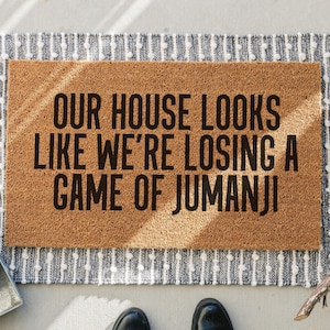 Jumanji, paillasson drôle, tapis de bienvenue drôle, joli paillasson, paillasson personnalisé, paillasson personnalisé, cadeau fête des mères, paillasson drôle