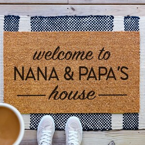 Gift for Grandparents, Doormat, Welcome Mat, Personalized Doormat, Custom Doormat, Grandparents Door mat, Front Door Mat, Gift For Grandma