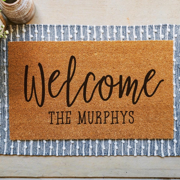 Custom Doormat, Housewarming Gift, Wedding Gift Ideas, Personalized Doormat, Last Name Doormat, Welcome Mat, Closing Gift, Farmhouse Decor