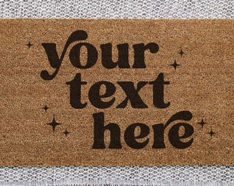 Custom Text Coir Doormat: Personalized Welcome Mat