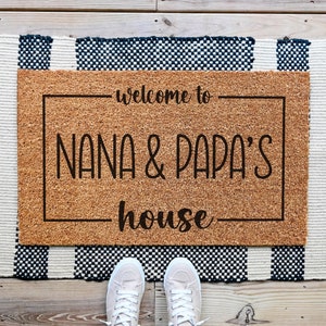 Gift for Grandparents, Doormat, Welcome Mat, Personalized Doormat, Custom Doormat, Grandparents Door mat, Front Door Mat, Gift For Grandma